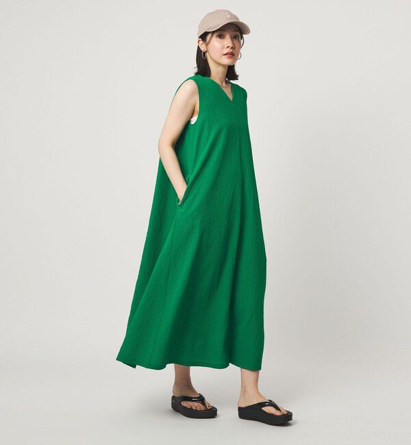 UNITED ARROWS green label relaxing「【WEB限定】＜at ease＞カラミ ノースリーブ ワンピース」|ワンピース|