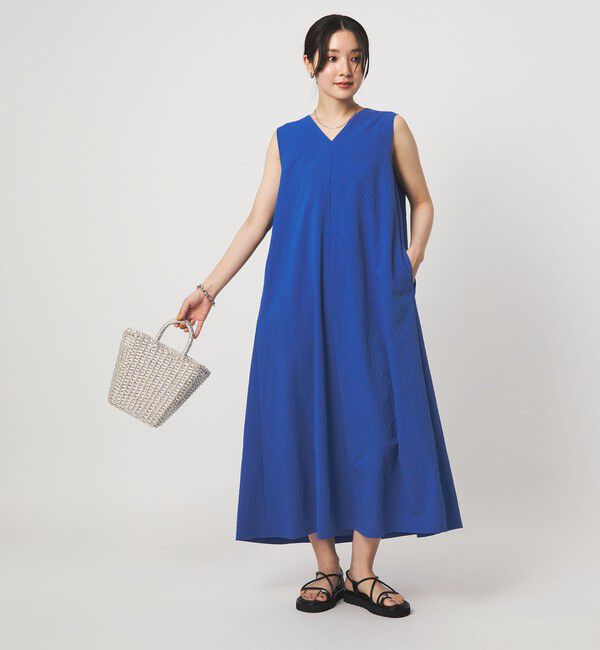 UNITED ARROWS green label relaxing「【WEB限定】＜at ease＞カラミ ノースリーブ ワンピース」|ワンピース|
