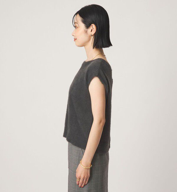 UNITED ARROWS green label relaxing「フラッフフェザー 2WAY フレンチスリーブ ニット」|ニット・セーター|