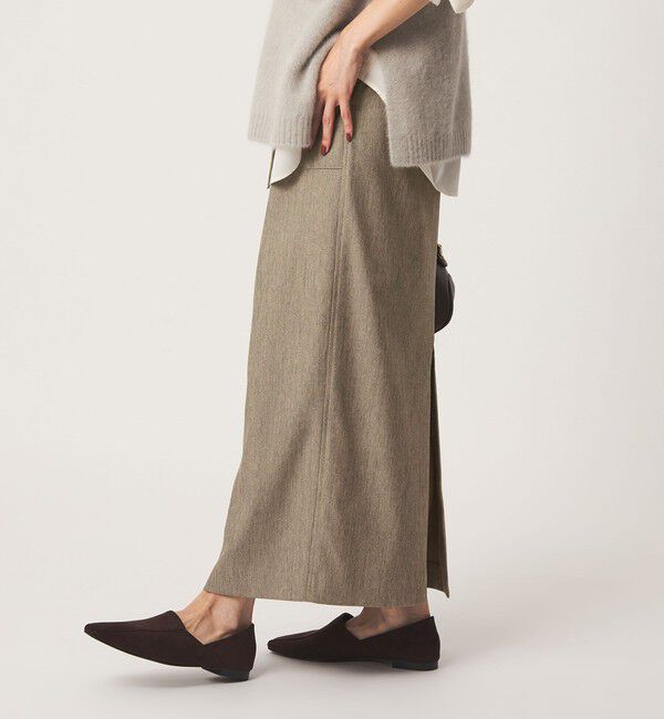 UNITED ARROWS green label relaxing「［size SHORTあり］ツイードライク スカート マシンウォッシャブル 帯電防止」|タイト|