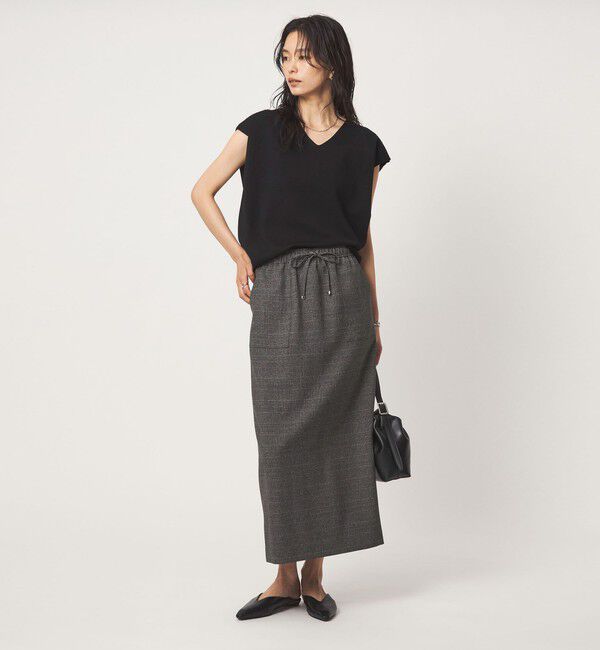 UNITED ARROWS green label relaxing「［size SHORTあり］ツイードライク スカート マシンウォッシャブル 帯電防止」|タイト|