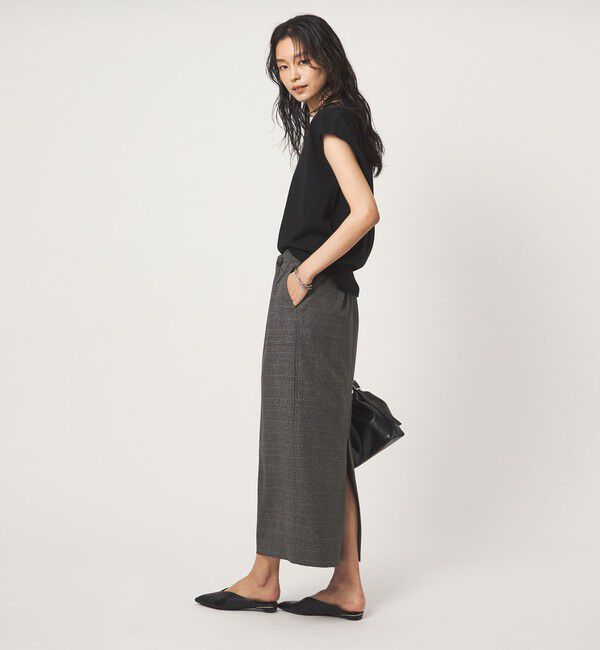UNITED ARROWS green label relaxing「［size SHORTあり］ツイードライク スカート マシンウォッシャブル 帯電防止」|タイト|