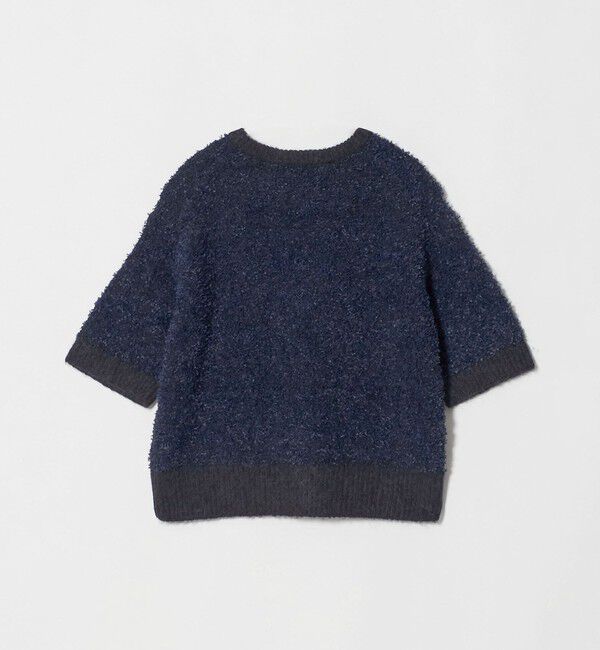 UNITED ARROWS green label relaxing「リボンヤーン ハーフスリーブ ニット プルオーバー」|ニット・セーター|