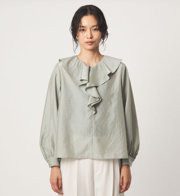 UNITED ARROWS green label relaxing「ラッフル ロングスリーブ ブラウス」|シャツ・ブラウス|