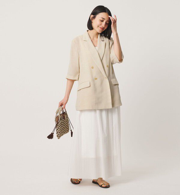 BEAUTY&YOUTH UNITED ARROWS「ポリエステル メッシュ ハーフスリーブ ジャケット ウォッシャブル」|テーラードジャケット|