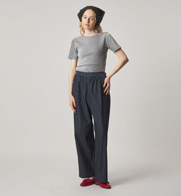 STEVEN ALAN「＜Steven Alan＞リブ ハーフスリーブ プルオーバー」|Tシャツ・カットソー|