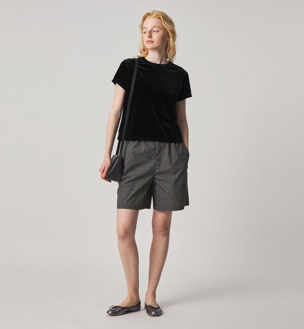 STEVEN ALAN「＜Steven Alan＞バック リボン ベロア Tシャツ」|Tシャツ・カットソー|