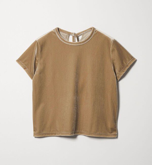 STEVEN ALAN「＜Steven Alan＞バック リボン ベロア Tシャツ」|Tシャツ・カットソー|