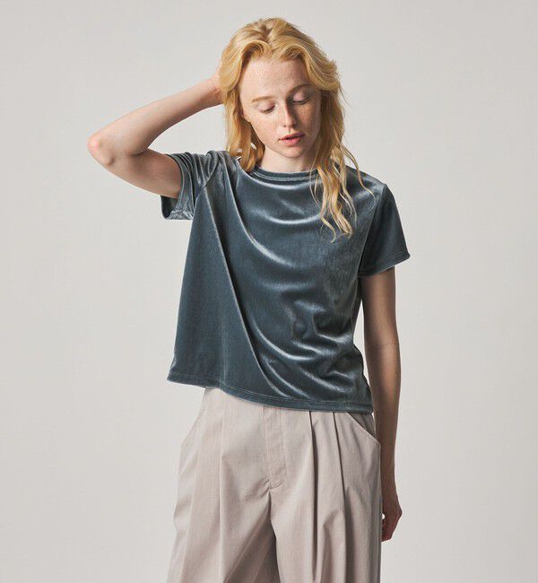 STEVEN ALAN「＜Steven Alan＞バック リボン ベロア Tシャツ」|Tシャツ・カットソー|COBALT