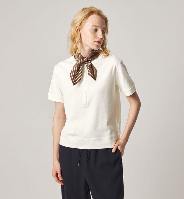 STEVEN ALAN「＜Steven Alan＞コットン ヘンリーネック ショートスリーブ プルオーバー」|Tシャツ・カットソー|