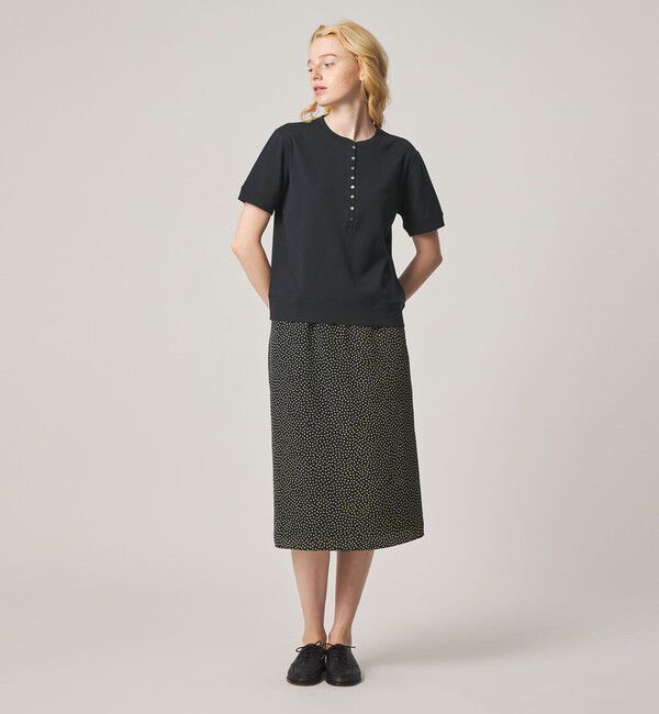 STEVEN ALAN「＜Steven Alan＞コットン ヘンリーネック ショートスリーブ プルオーバー」|Tシャツ・カットソー|