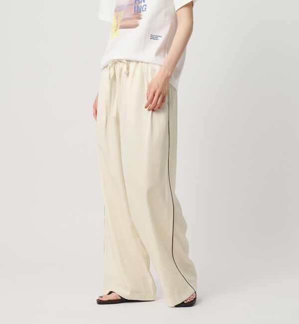 BEAUTY&YOUTH UNITED ARROWS「ドット パイピング ワイド イージーパンツ ウォッシャブル/ライナー」|その他|