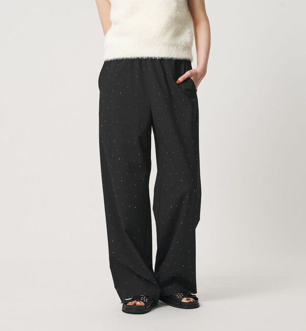 BEAUTY&YOUTH UNITED ARROWS「ラインストーン イージーパンツ ウォッシャブル」|その他|BLACK