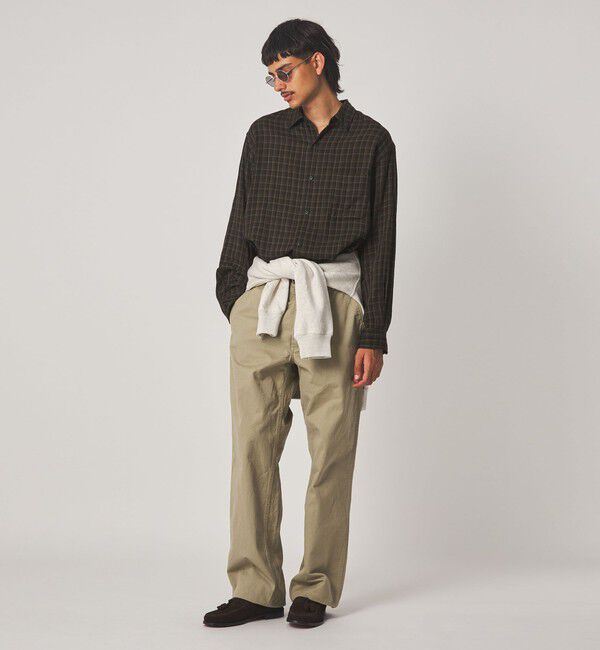STEVEN ALAN「＜Steven Alan＞ CC ガーゼ マドラスチェック レギュラーカラー シャツ LOOSE」|シャツ・ブラウス|