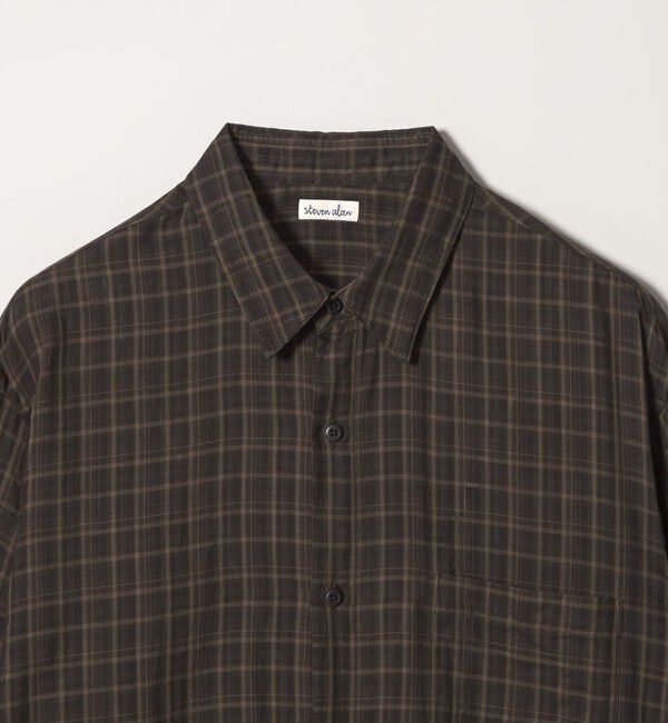 STEVEN ALAN「＜Steven Alan＞ CC ガーゼ マドラスチェック レギュラーカラー シャツ LOOSE」|シャツ・ブラウス|