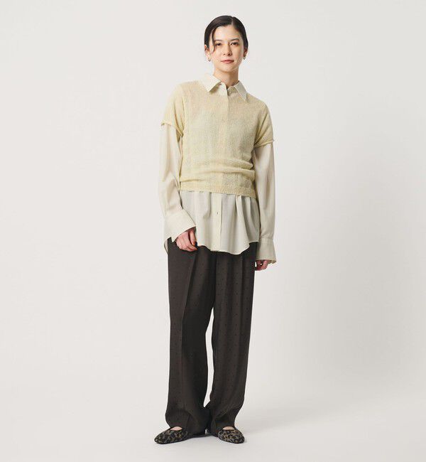 BEAUTY&YOUTH UNITED ARROWS「ホルターネック レイヤード ニットプルオーバー ウォッシャブル」|ニット・セーター|