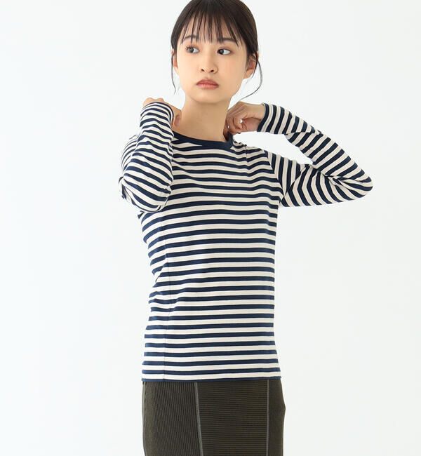 BEAMSBOY「フライス 1cm ボーダー Tシャツ」|Tシャツ・カットソー|