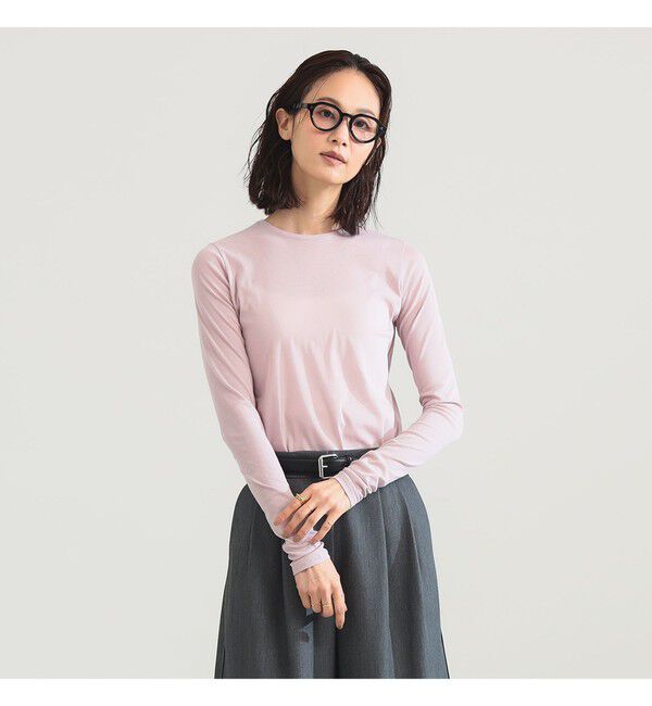 Demi-Luxe BEAMS 「【接触冷感】コットン ハイツイストシアー Tシャツ 26SS」|Tシャツ・カットソー|PINK