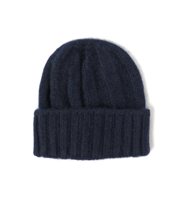 BEAMS PLUS「Cashmere Rib Watch Cap」|ニット帽|NAVY