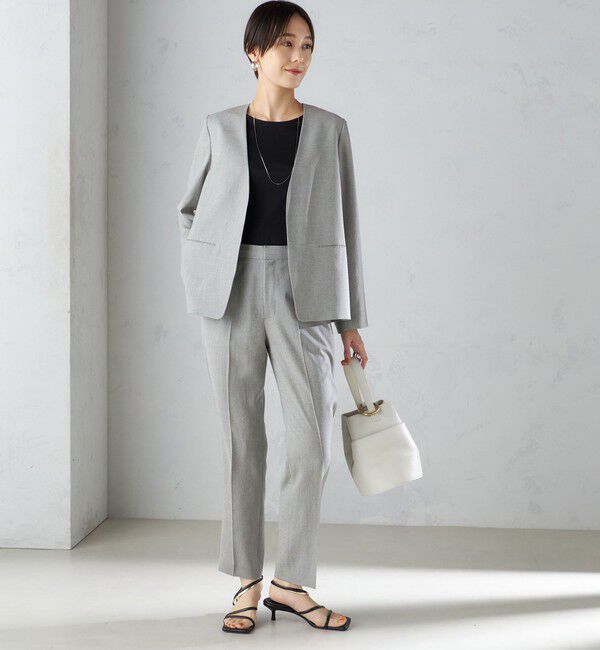 SHIPS for women「〈接触冷感/手洗い可能〉トリアセテート混 テーパード パンツ（セットアップ対応）◇」|その他|