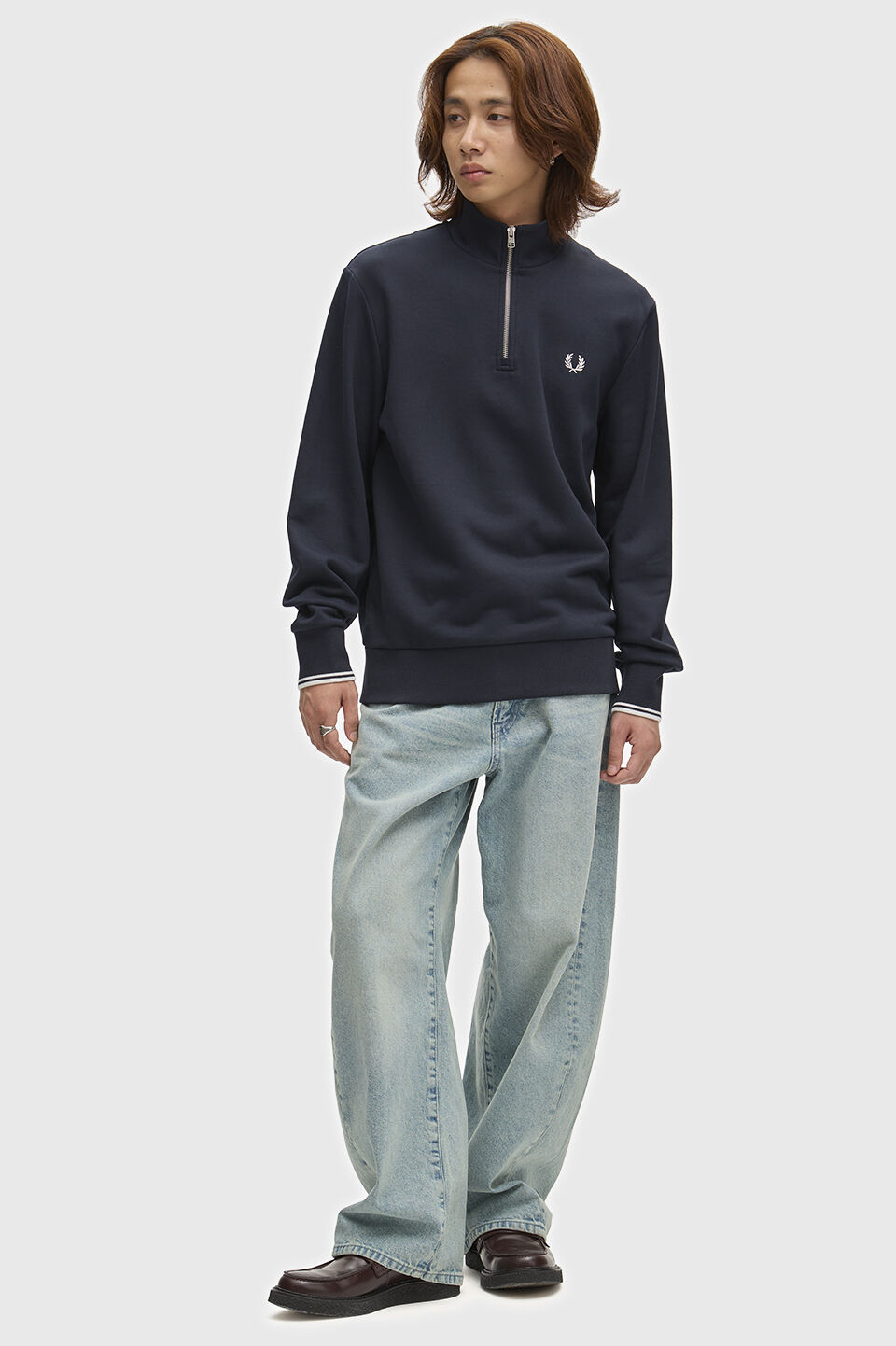 FRED PERRY 「FRED PERRY／Half Zip Sweatshirt／フレッドペリーハーフジップスウェットシャツ」|スウェット・ジャージ|