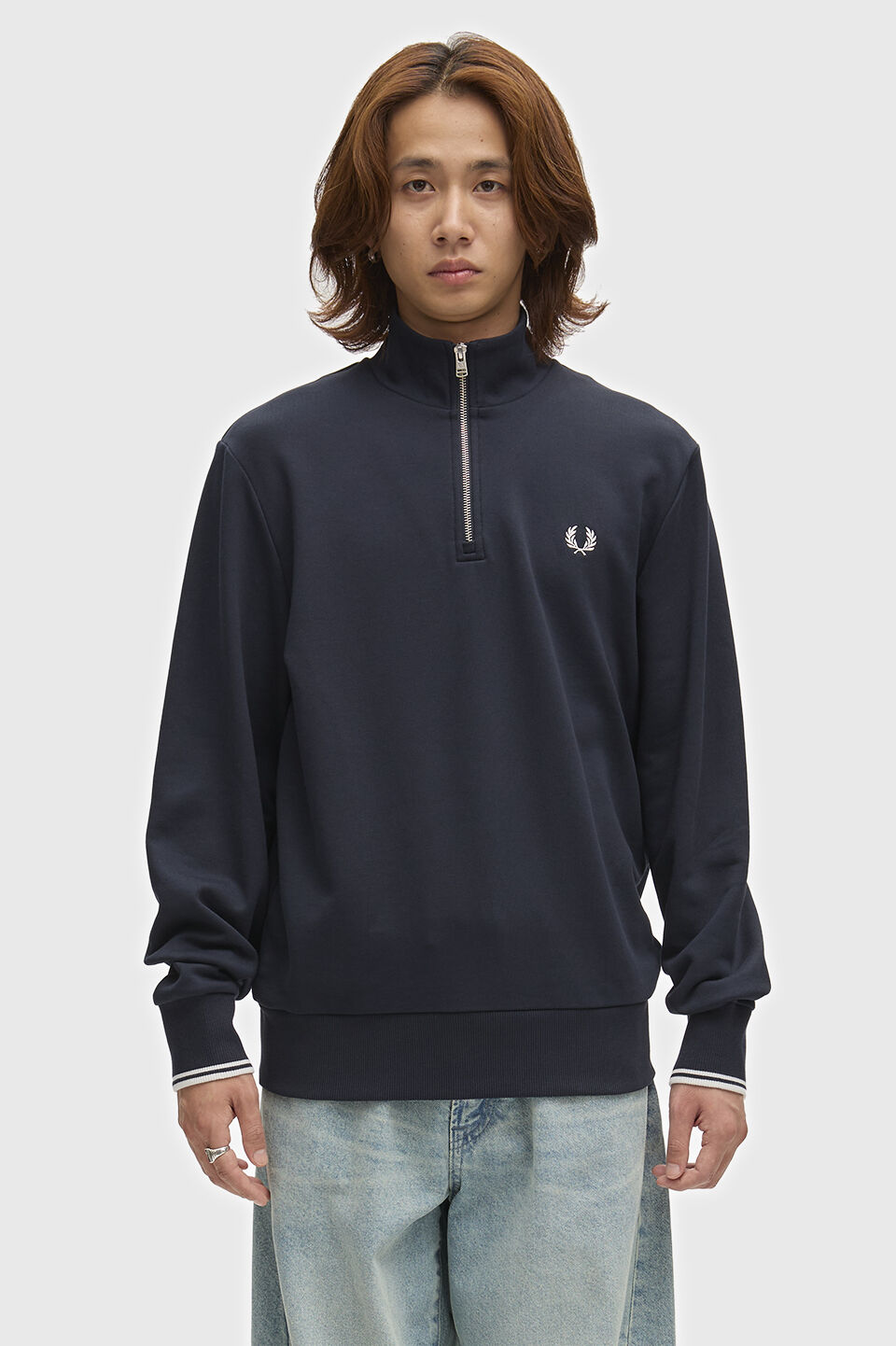 FRED PERRY 「FRED PERRY／Half Zip Sweatshirt／フレッドペリーハーフジップスウェットシャツ」|スウェット・ジャージ|