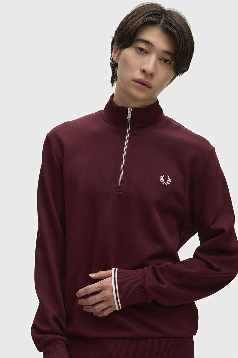 FRED PERRY 「FRED PERRY／Half Zip Sweatshirt／フレッドペリーハーフジップスウェットシャツ」|スウェット・ジャージ|