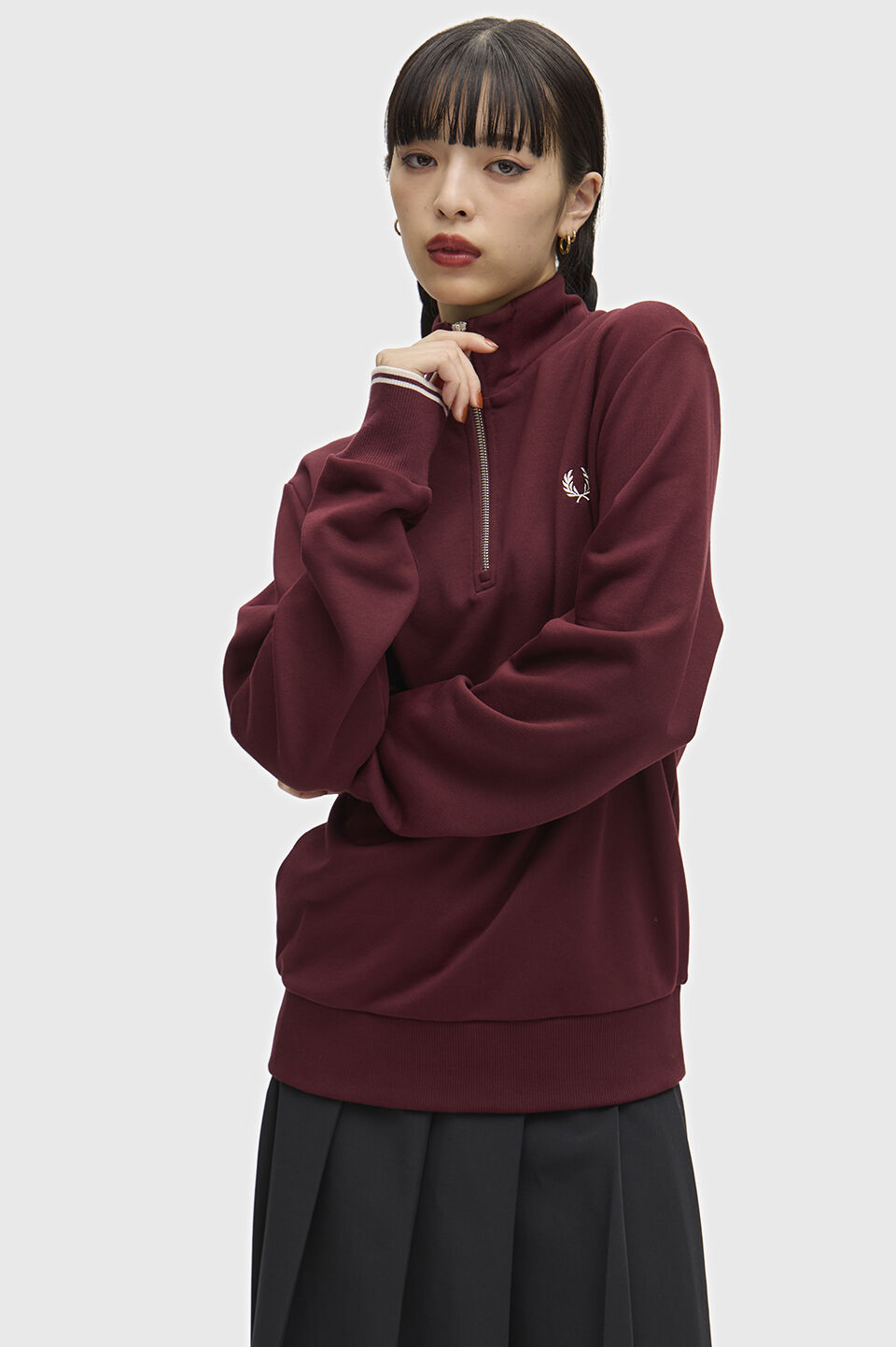 FRED PERRY 「FRED PERRY／Half Zip Sweatshirt／フレッドペリーハーフジップスウェットシャツ」|スウェット・ジャージ|