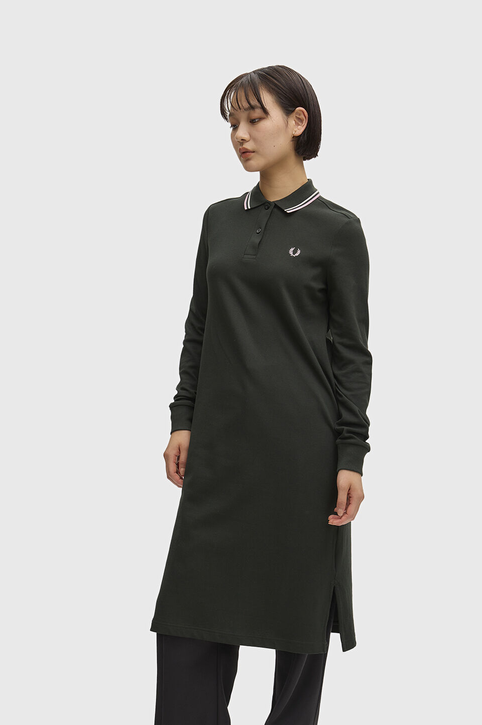 FRED PERRY 「FRED PERRY／The Long Sleeve Fred Perry Shirt Dress／フレッドペリー長袖ポロシャツワンピース」|ワンピース|