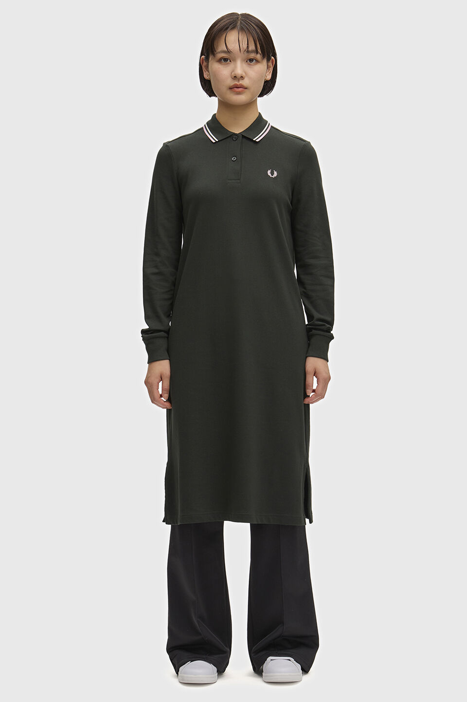 FRED PERRY 「FRED PERRY／The Long Sleeve Fred Perry Shirt Dress／フレッドペリー長袖ポロシャツワンピース」|ワンピース|