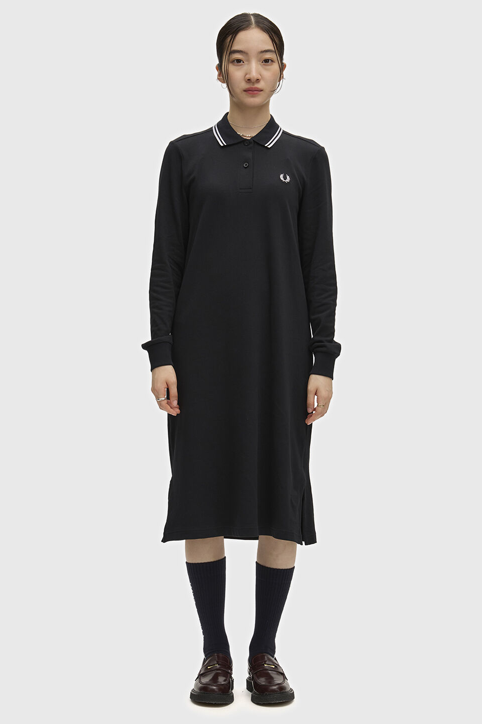 FRED PERRY 「FRED PERRY／The Long Sleeve Fred Perry Shirt Dress／フレッドペリー長袖ポロシャツワンピース」|ワンピース|