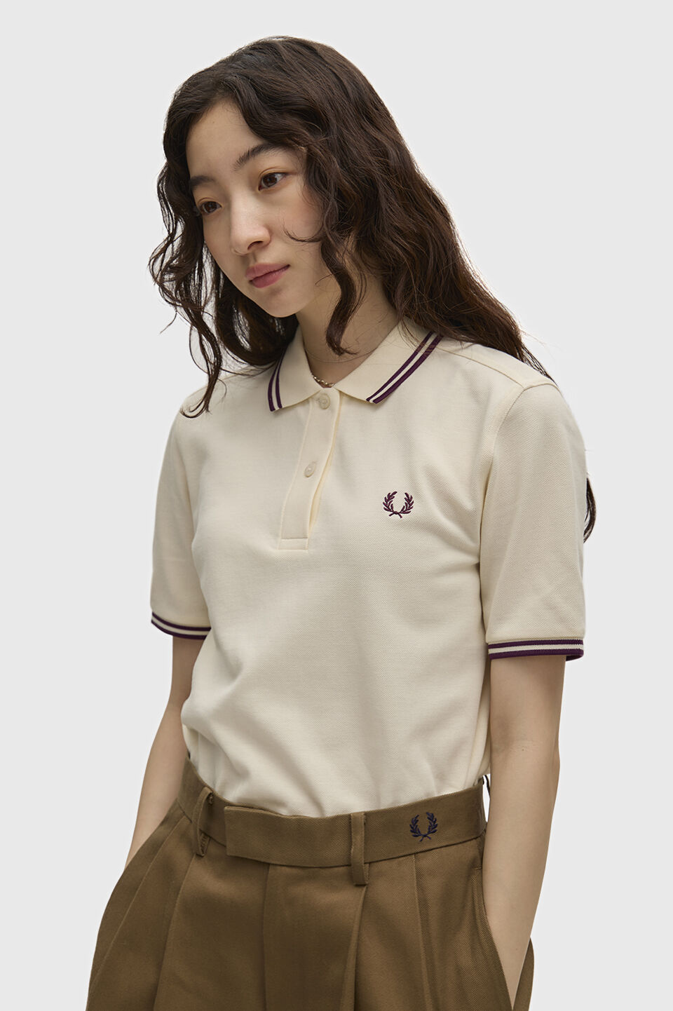 FRED PERRY 「The Fred Perry Shirt G3600／フレッドペリーポロシャツ G3600」|ポロシャツ|ECRU/PLUM