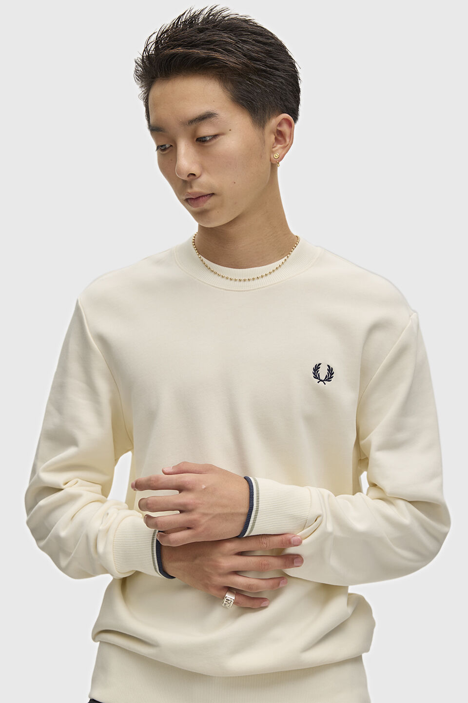 FRED PERRY 「FRED PERRY／Crew Neck Sweatshirt／フレッドペリースウェットシャツ」|Tシャツ・カットソー|