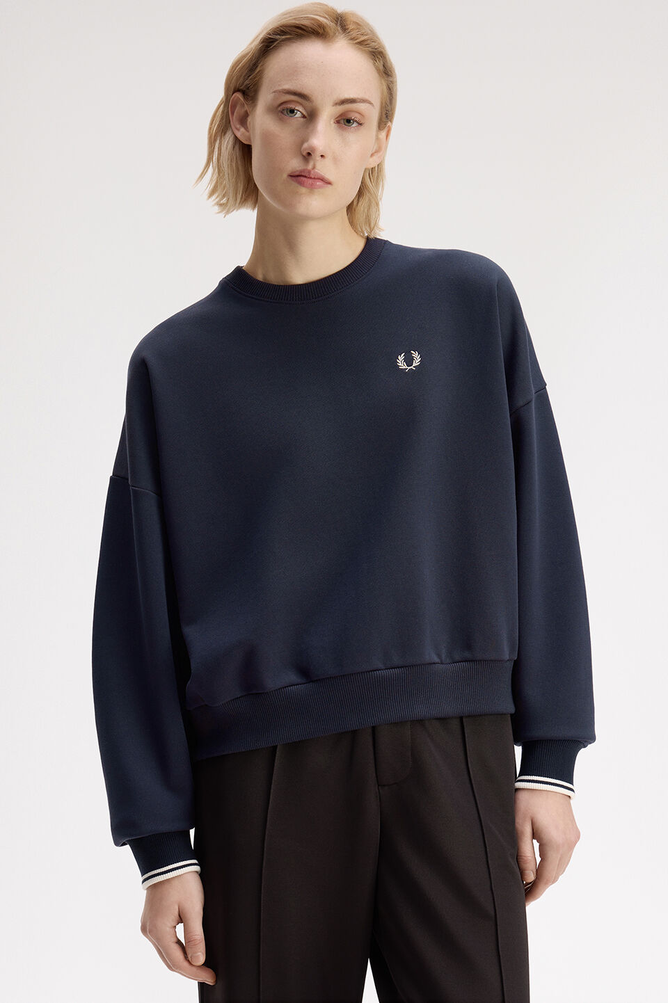FRED PERRY 「FRED PERRY／Tipped Sweatshirt／ティップラインスウェットシャツ」|スウェット・ジャージ|NAVY