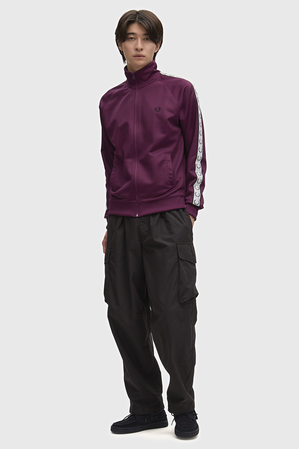 FRED PERRY 「FRED PERRY／Contrast Tape Track Jacket／フレッドペリー コントラストテープトラックジャケット」|ブルゾン・スタジャン|