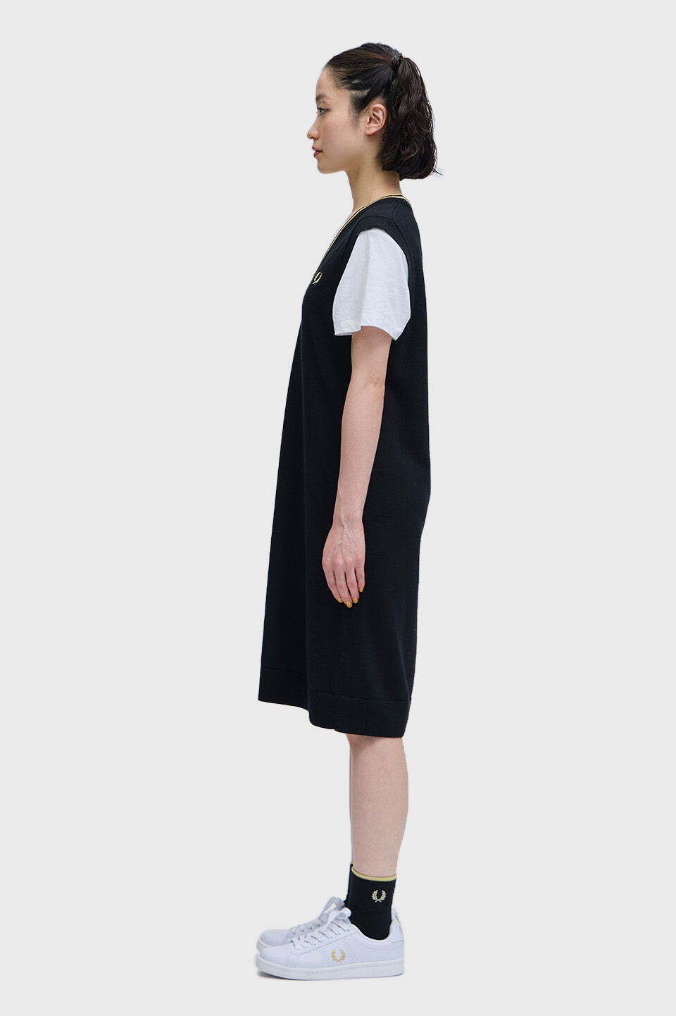 FRED PERRY 「Tipped Knitted Tank Dress／ティップラインニットタンクワンピース」|ワンピース|