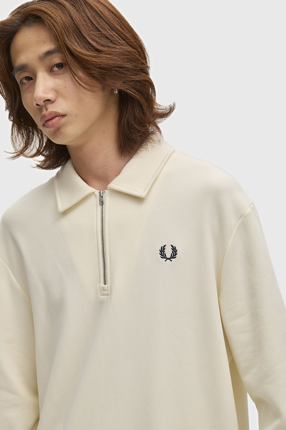 FRED PERRY 「FRED PERRY／Half Zip Collared Sweatshirt／ハーフジップカラースウェットシャツ」|スウェット・ジャージ|