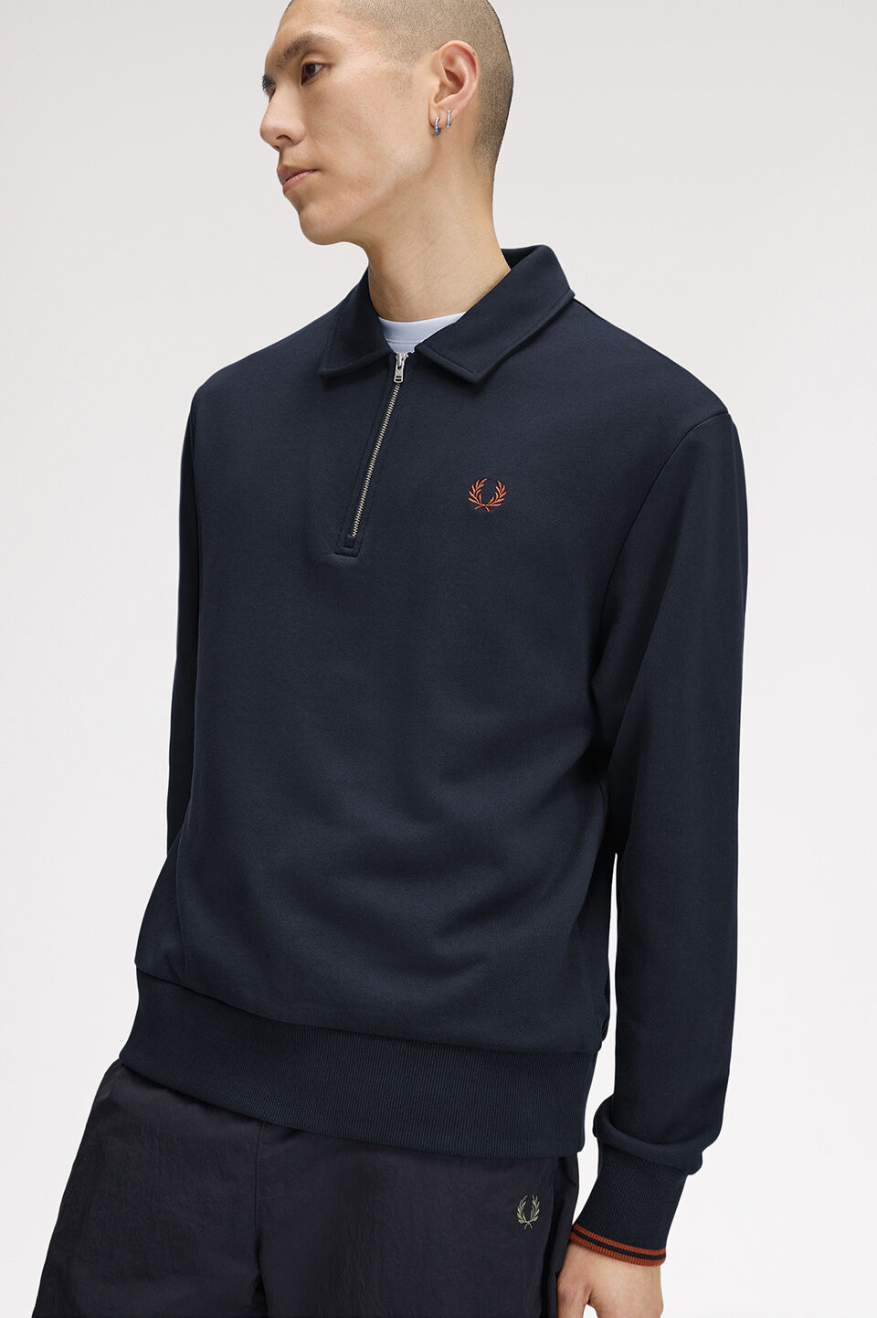 FRED PERRY 「FRED PERRY／Half Zip Collared Sweatshirt／ハーフジップカラースウェットシャツ」|スウェット・ジャージ|