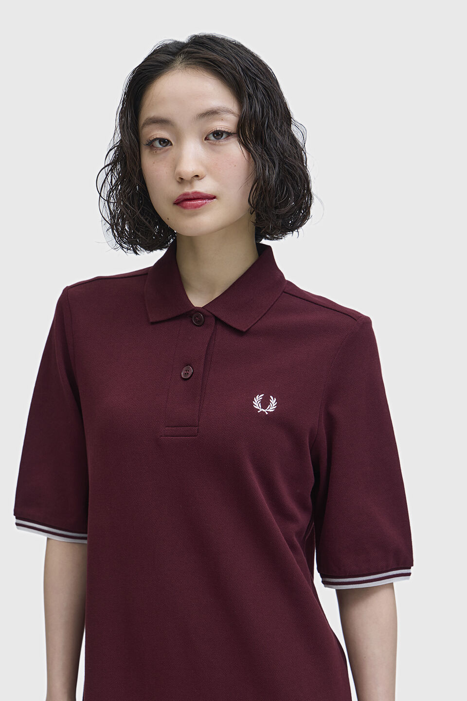 FRED PERRY 「Sheer Tipped Polo Dress／シアーティップラインポロシャツワンピース」|ワンピース|
