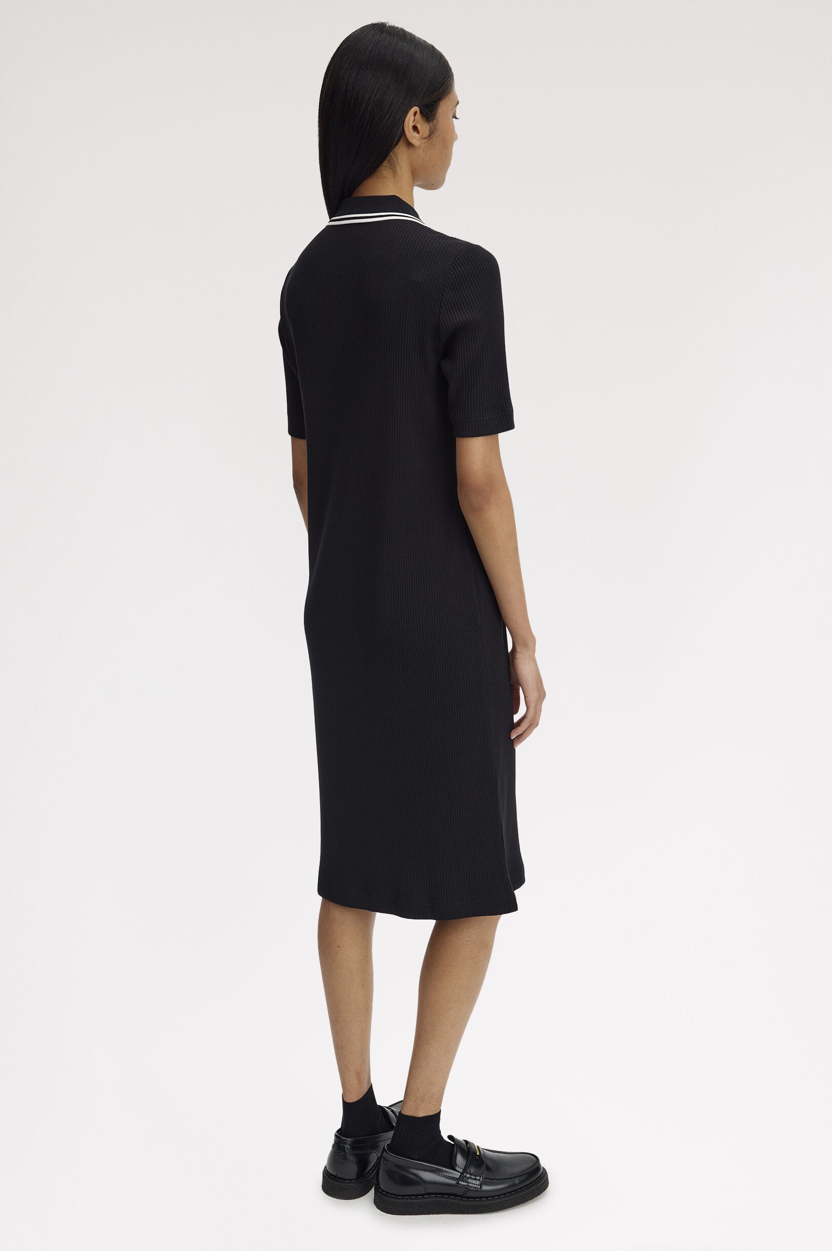 FRED PERRY 「Ribbed Polo Dress／リブポロシャツワンピース」|ワンピース|