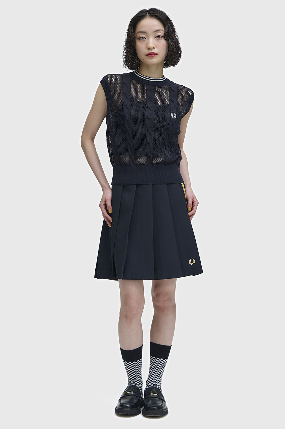 FRED PERRY 「Mesh Cable Knit Tank／メッシュケーブルニットタンクトップ」|その他|