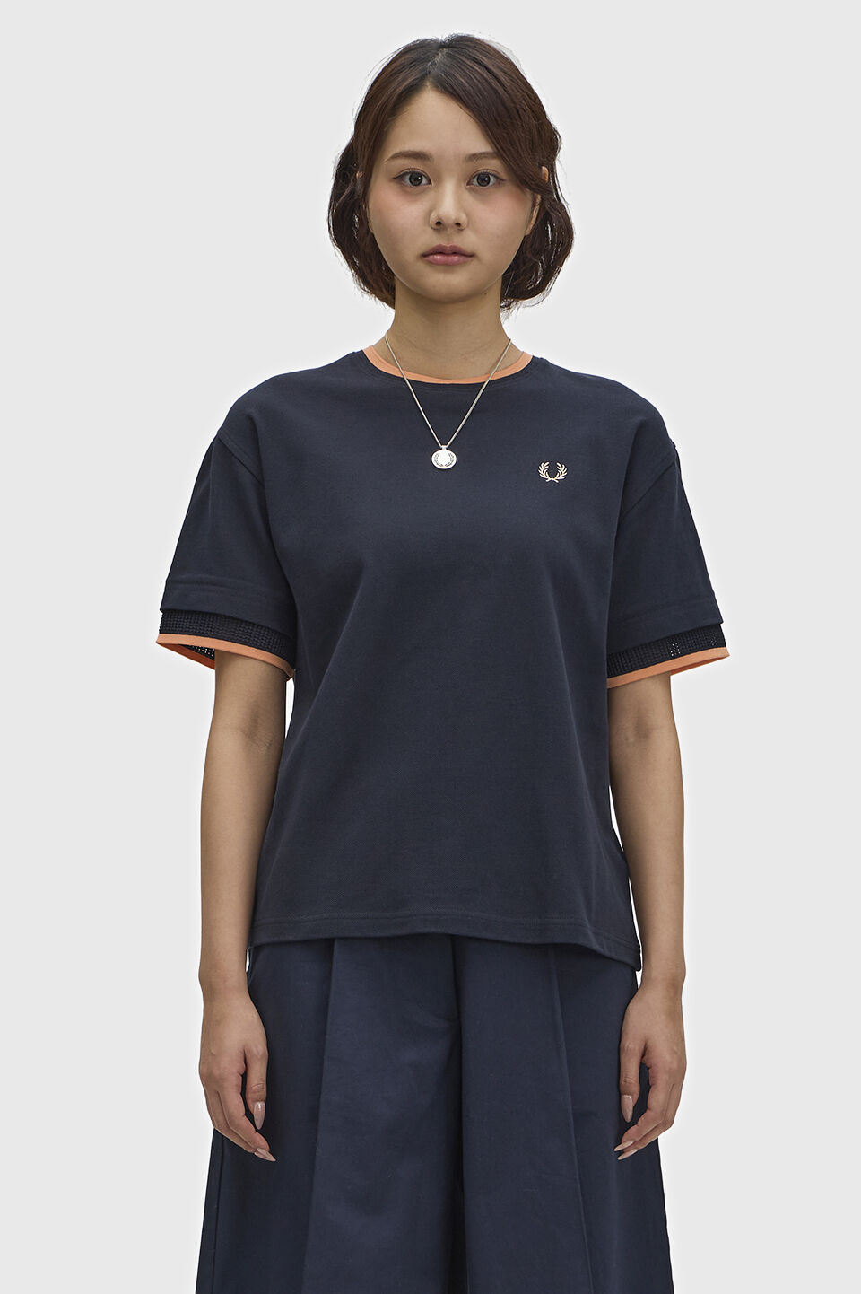 FRED PERRY 「Tipped Mesh Pique T-Shirt／ティップラインメッシュピケTシャツ」|Tシャツ・カットソー|