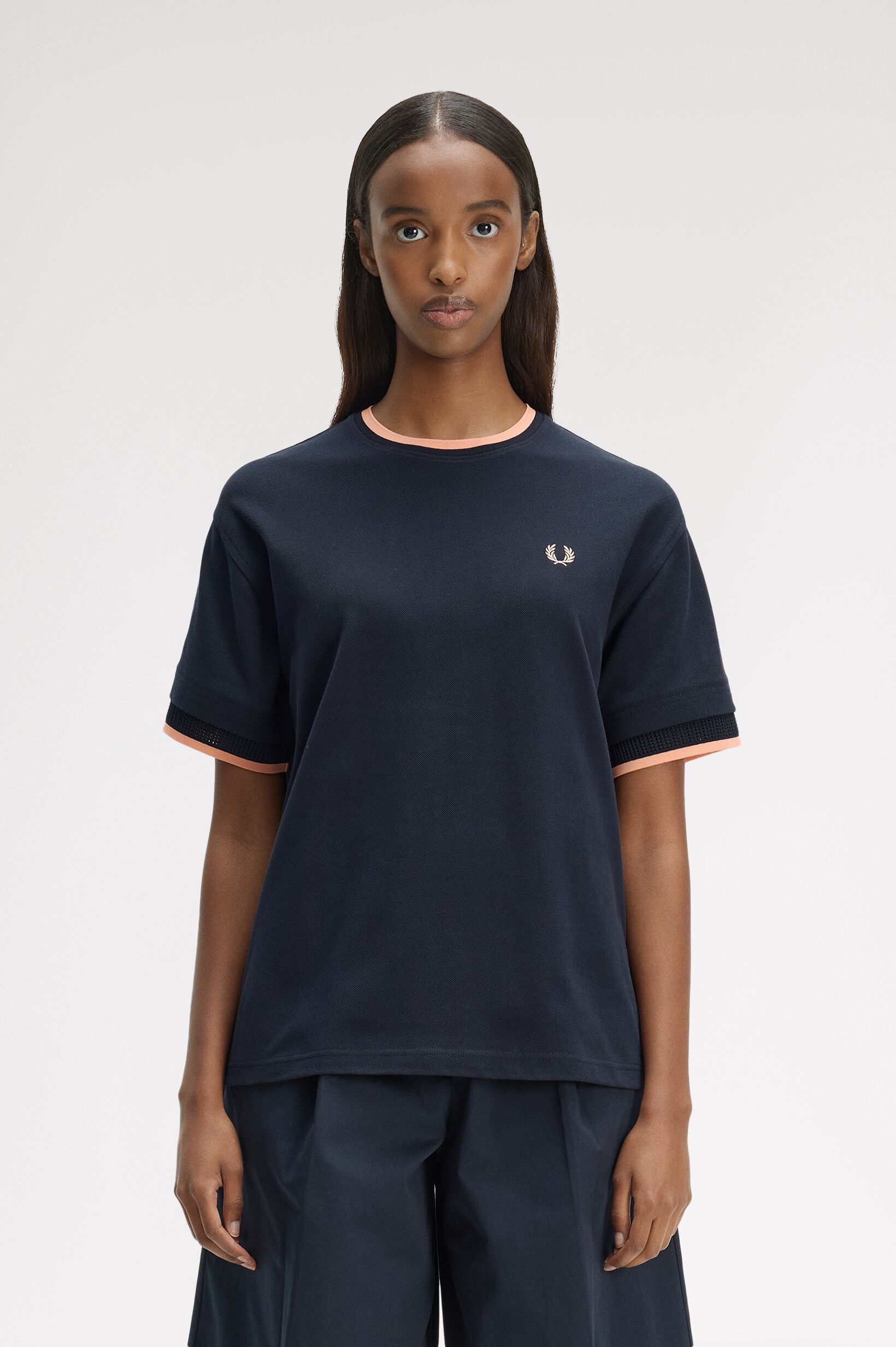 FRED PERRY 「Tipped Mesh Pique T-Shirt／ティップラインメッシュピケTシャツ」|Tシャツ・カットソー|