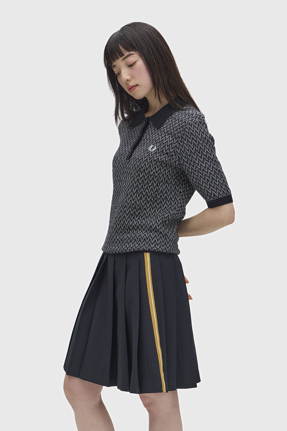 FRED PERRY 「Textured Knitted Shirt／テクスチャ―ニットポロシャツ」|ポロシャツ|