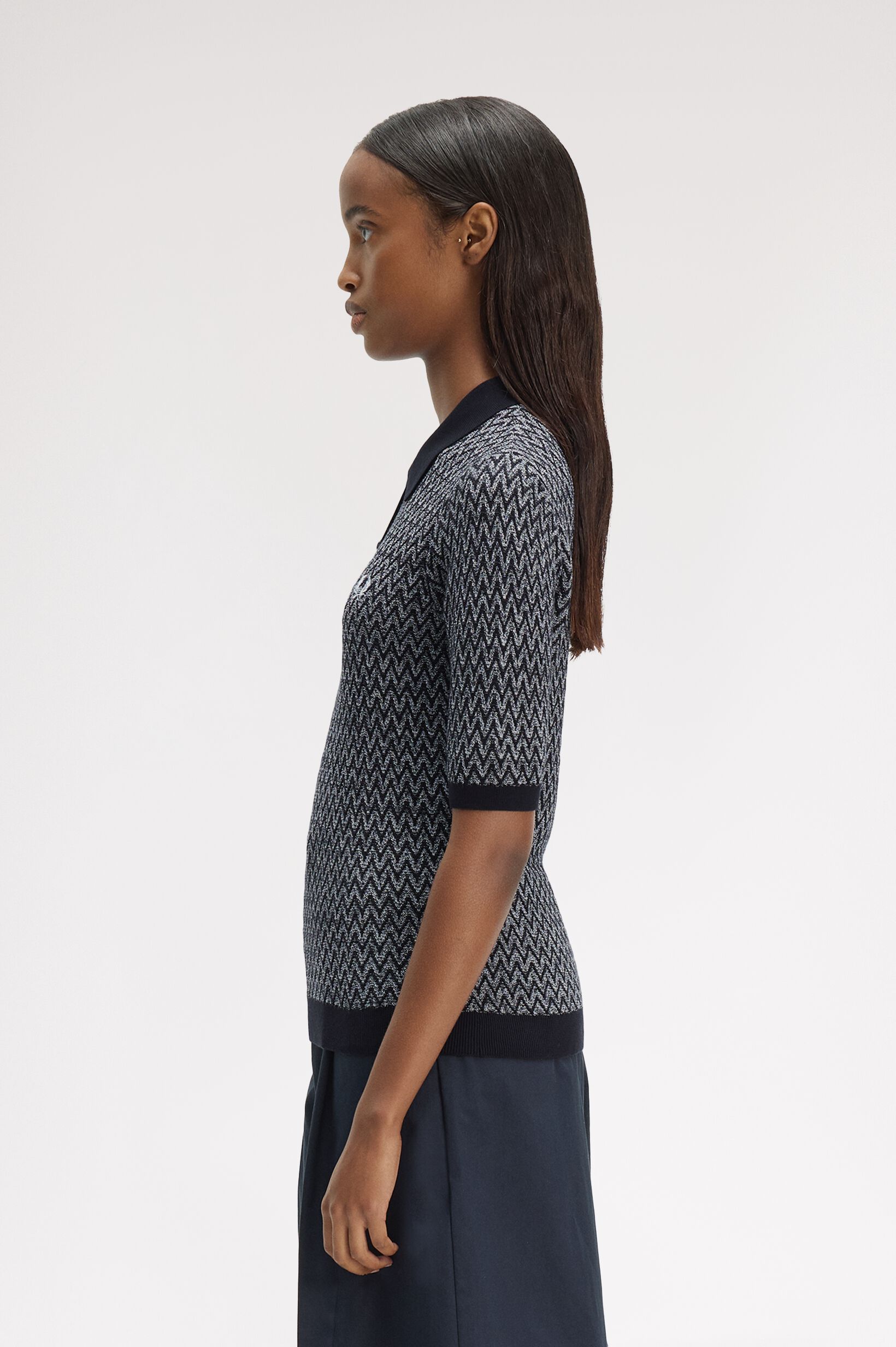 FRED PERRY 「Textured Knitted Shirt／テクスチャ―ニットポロシャツ」|ポロシャツ|