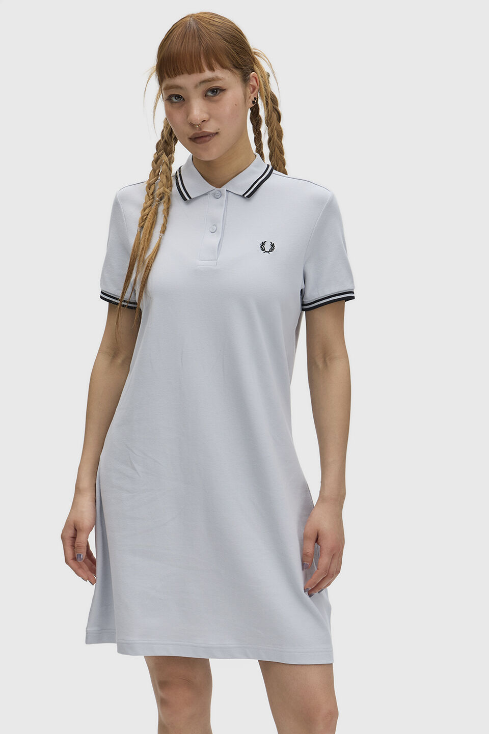 FRED PERRY 「Twin Tipped Fred Perry Dress D3600／フレッドペリーポロワンピース D3600」|ワンピース|DUSKY BLUE