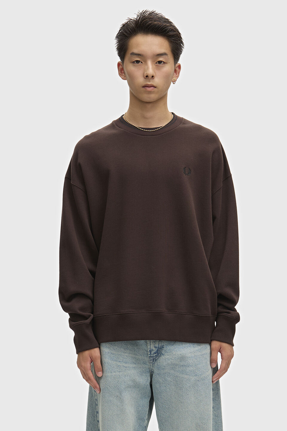 FRED PERRY 「FRED PERRY／Oversized Tipped Sweatshirt／オーバーサイズティップドスウェット」|スウェット・ジャージ|