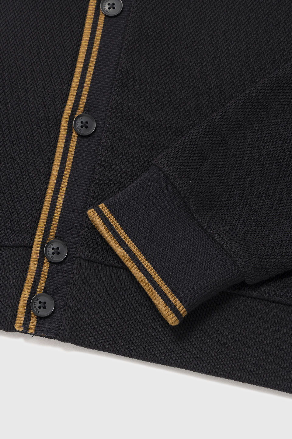 FRED PERRY 「FRED PERRY／Tipped Pique Cardigan／ティップド鹿の子カーディガン」|カーディガン|