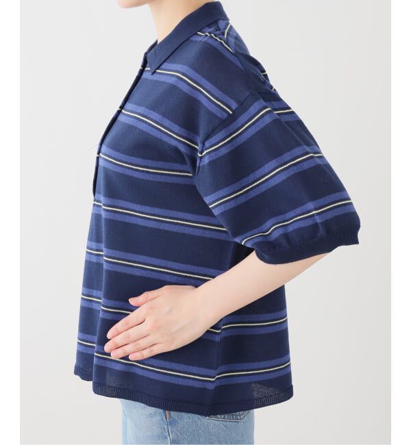 OUTDOOR PRODUCTS Usual Things「ポロカラーマルチボーダーニット」|ポロシャツ|