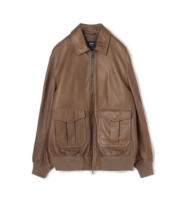 TOMORROWLAND MENS「【別注】EMMETI AKRON ラムレザー ブルゾン」|ブルゾン・スタジャン|45 キャメル